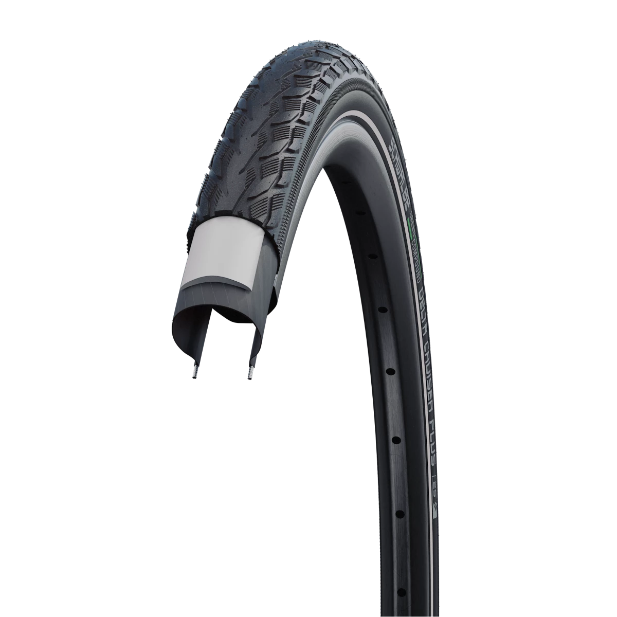 Schwalbe DELTA CRUISER PLUS Active Line Green Compound Clincher Tyre, HS431 - Billede 3